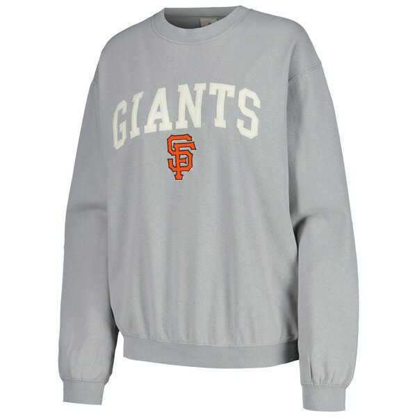 ե? ?졼 ǥ ѡåȥ  San Francisco Giants Soft as a Grape Women's Pigment Dye Pullover Sweatshirt Gray