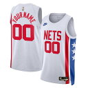 ナイキ メンズ ユニフォーム トップス Brooklyn Nets Nike Unisex 2022/23 Custom Swingman Jersey Classic Edition White