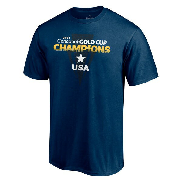 ファナティクス メンズ Tシャツ トップス USMNT Fanatics Branded 2021 Concacaf Gold Cup Champions TShirt Navy