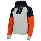 アンティグア レディース ジャケット＆ブルゾン アウター Chicago Bears Antigua Women's Lightweight Jackpot Raglan HalfZip Pullover Hoodie Heather Gray