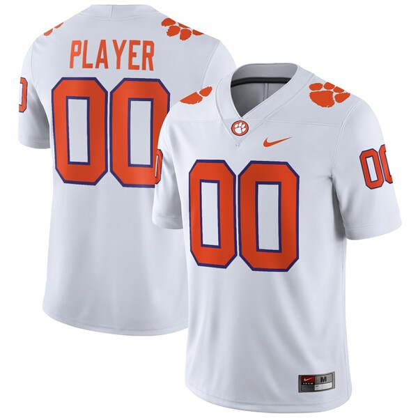 ナイキ メンズ ユニフォーム トップス Clemson Tigers Nike NIL PickAPlayer Game Jersey White