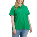 トミー ヒルフィガー レディース ポロシャツ トップス Plus Size Short-Sleeve Polo Shirt Fern