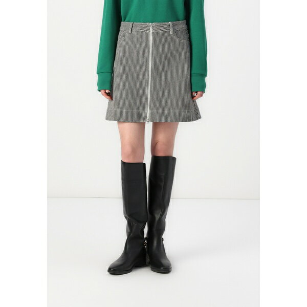マッズ ノーガード レディース スカート ボトムス HICKORY PUNK RIVA SKIRT - Mini skirt - black/white