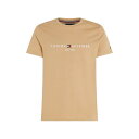 【送料無料】 トミー ヒルフィガー メンズ Tシャツ トップス Logo Crew Neck T Shirt Khaki RBL