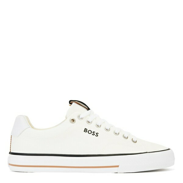 【送料無料】 ボス メンズ サンダル シューズ Aiden Tenn Canvas Trainers White 100