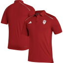 AfB_X Y |Vc gbvX Indiana Hoosiers adidas Coaches AEROREADY Polo Crimson