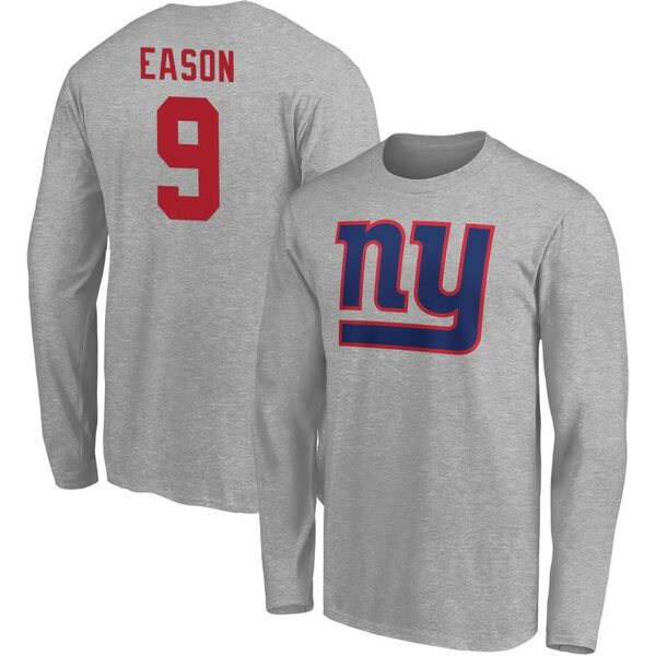 եʥƥ  T ȥåץ New York Giants Fanatics Branded Team Authentic Custom Long Sleeve TShirt Gray