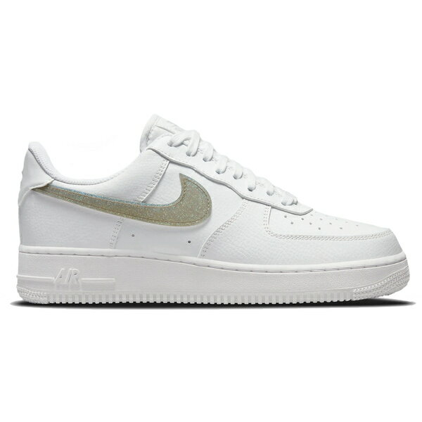 Nike ナイキ レディース スニーカー 【Nike Air Force 1 Low】 サイズ US_10W(27cm) White Gold Glitter Swoosh (Women 039 s)