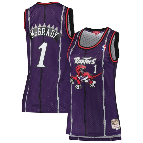 ミッチェル ネス レディース ユニフォーム トップス Tracy McGrady Toronto Raptors Mitchell Ness Women 039 s 1998/99 Hardwood Classics Swingman Jersey Purple