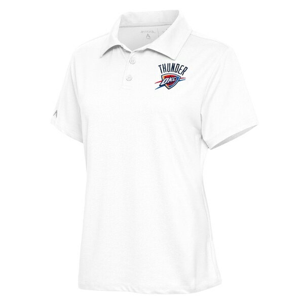 アンティグア レディース ポロシャツ トップス Oklahoma City Thunder Antigua Women's Motivated Polo White