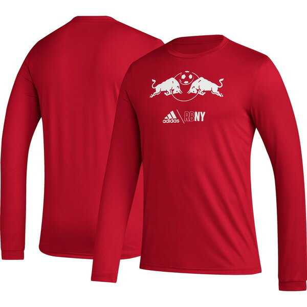 ǥ  T ȥåץ New York Red Bulls adidas Icon AEROREADY Long Sleeve TShirt Red