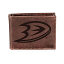 Go[O[G^[vCY Y z ANZT[ Anaheim Ducks Bifold Leather Wallet Brown