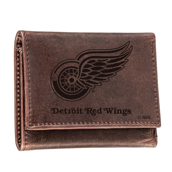 エバーグローンエンタープライズ メンズ 財布 アクセサリー Detroit Red Wings Leather Team Tri Fold Wallet