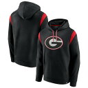 ファナティクス メンズ パーカー・スウェットシャツ アウター Georgia Bulldogs Fanatics Branded Gym Rat Pullover Hoodie Black