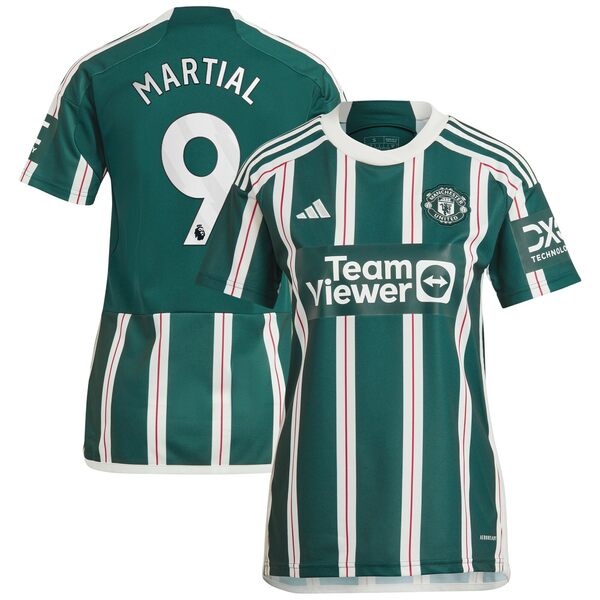 アディダス レディース ユニフォーム トップス Anthony Martial Manchester United adidas Women's 2023/24 Away Replica Player Jersey Green