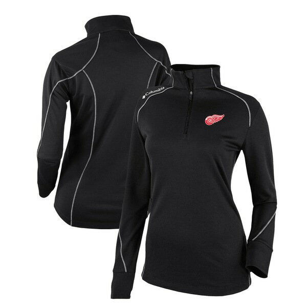 ӥ ǥ 㥱åȡ֥륾  Detroit Red Wings Columbia Women's OmniWick Shotgun 2.0 QuarterZip Pullover Top Black