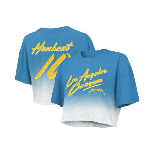 マジェスティック レディース Tシャツ トップス Women's Threads Justin Herbert Powder Blue, White Los Angeles Chargers Drip-Dye Player Name and Number Tri-Blend Crop T-shirt Powder Blue, White マジェスティック レディース Tシャツ トップス Women's Threads Justin Herbert Powder Blue, White Los Angeles Chargers Drip-Dye Player Name and Number Tri-Blend Crop T-shirt Powder Blue, White