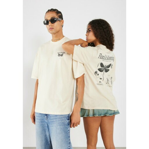ユアターン メンズ サンダル シューズ UNISEX - Print T-shirt - oatmeal ユアターン メンズ サンダル シューズ UNISEX - Print T-shirt - oatmeal