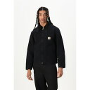 カーハート メンズ サンダル シューズ DETROIT JACKET - Denim jacket - black