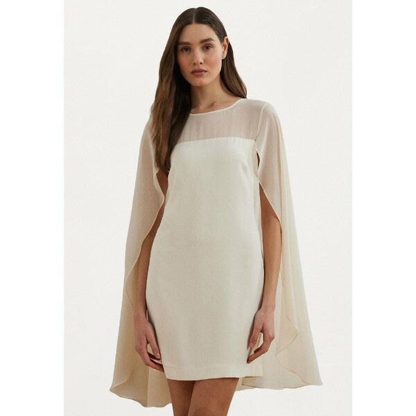 ラルフローレン レディース ワンピース トップス CAPE GEORGETTE COCKTAIL DRESS - Cocktail dress / Party dress - mascarpone cream