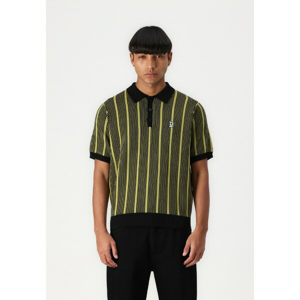 ハフ メンズ Tシャツ トップス TRACE STRIPE TOP UNISEX - Polo shirt - moss