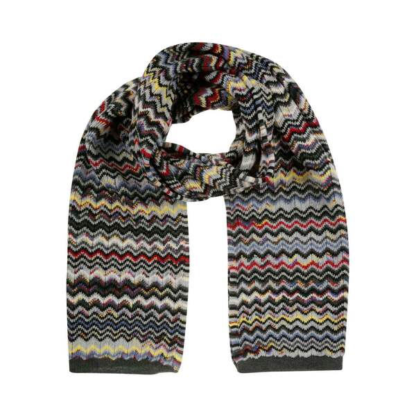 ミッソーニ メンズ マフラー・ストール・スカーフ アクセサリー Chevron-knitted Wraparound Scarf MultiColour
