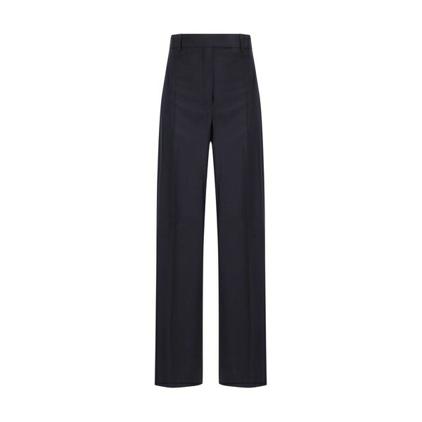 スポーツマックス レディース カジュアルパンツ ボトムス High Waist Straight Leg Trousers Blue