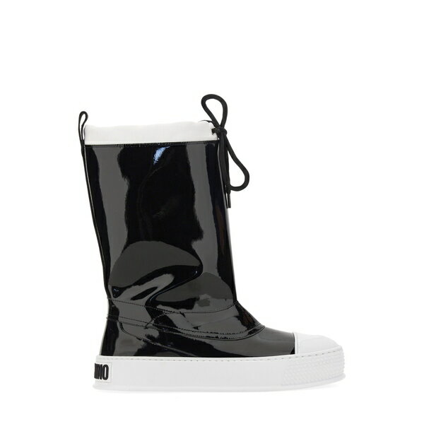 モスキーノ レディース ブーツ シューズ Boot With Logo BLACK