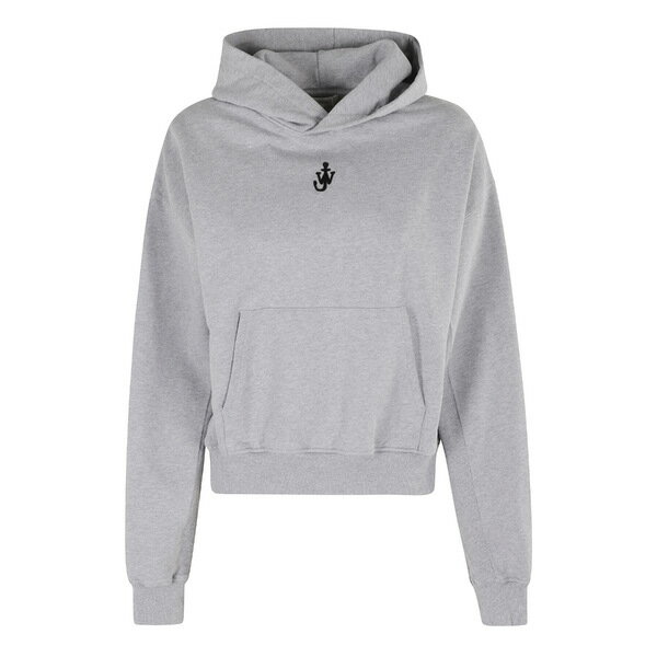 J.W.アンダーソン レディース パーカー・スウェットシャツ アウター Anchor Embroidery Cropped Hoodie -