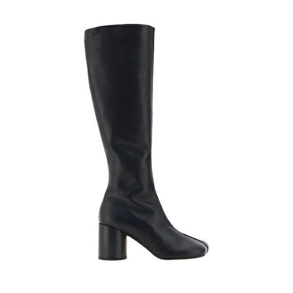 マルタンマルジェラ レディース ブーツ シューズ Knee-high Black Leather Boots With Anatomic Toe An..