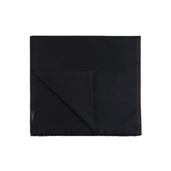 フェイ メンズ マフラー・ストール・スカーフ アクセサリー Scarf In Blue Pure Wool Black