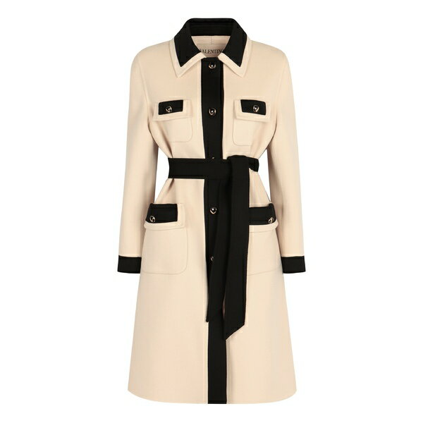 ヴァレンティノ ガラヴァーニ レディース ジャケット&ブルゾン アウター Wool And Cashmere Coat panna
