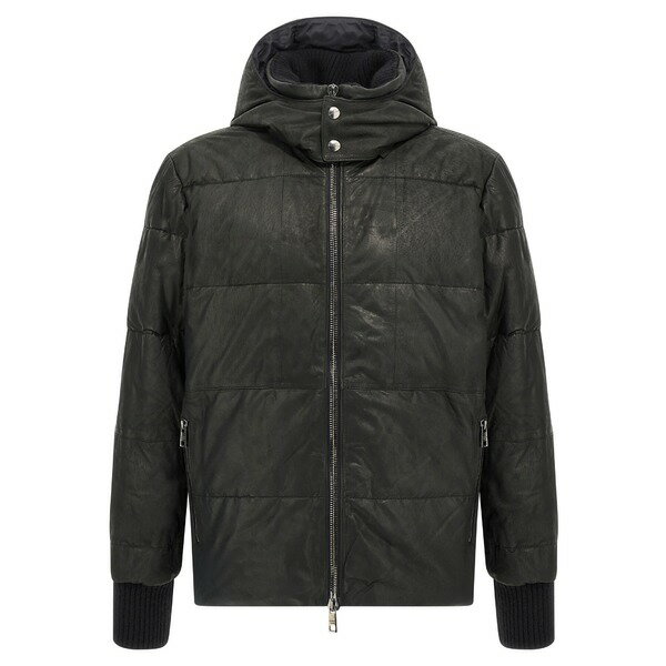 ジョルジオ ブラット メンズ ジャケット＆ブルゾン アウター Removable Hood Down Jacket Black