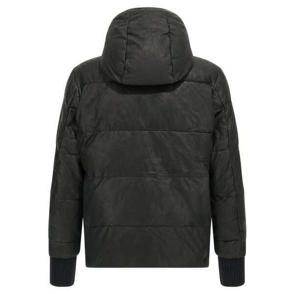 ジョルジオ ブラット メンズ ジャケット＆ブルゾン アウター Removable Hood Down Jacket Black