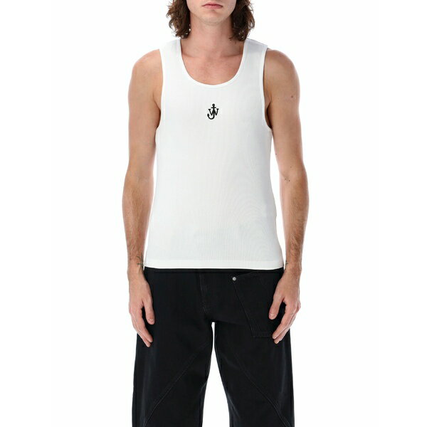 J.W.アンダーソン レディース カットソー トップス Anchor Embroidery Top WHITE