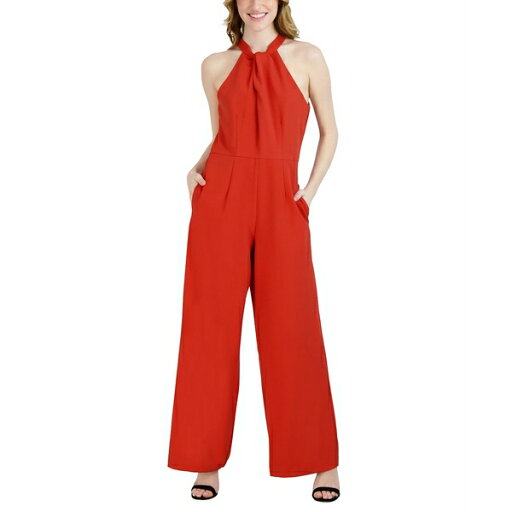 ジュリア ジョーダン レディース ワンピース トップス Twist-Front Halter Jumpsuit Orange ジュリア ジョーダン レディース ワンピース トップス Twist-Front Halter Jumpsuit Orange