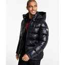 ゲス メンズ ジャケット&ブルゾン アウター Men's Hooded Puffer Coat Black(4)