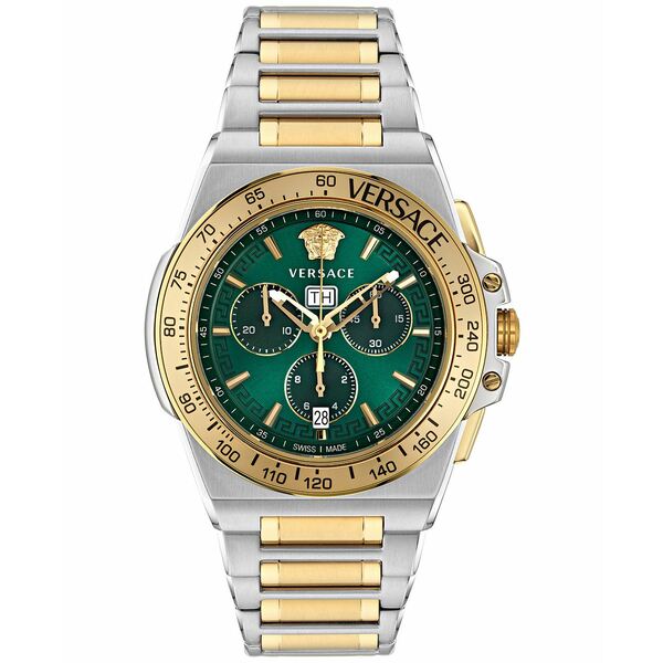 륵 ǥ ӻ ꡼ Men's Swiss Chronograph Greca Extreme Two-Tone...