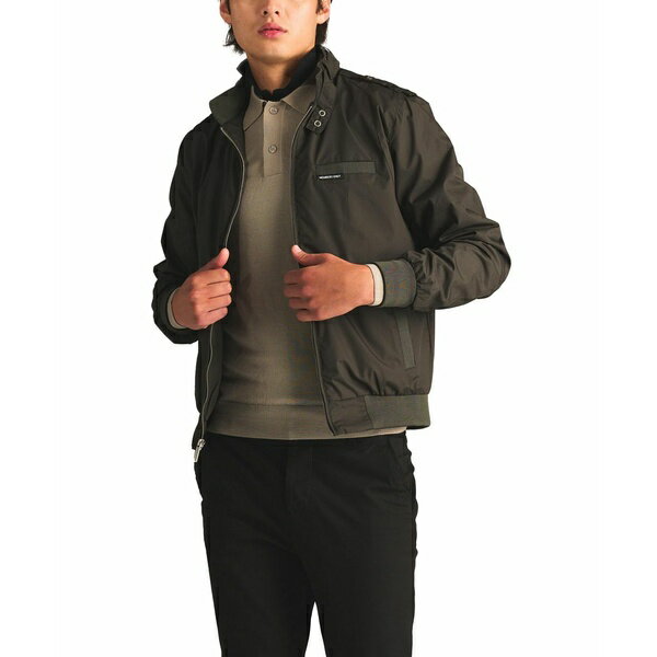 メンバーズオンリー メンズ ジャケット&ブルゾン アウター Big & Tall Classic Iconic Racer Jacket (Slim Fit) Dark green