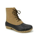 ジャイビーユー メンズ ブーツ シューズ Men's Maine Water-Resistant Duck Boot Dark Brown, Beige