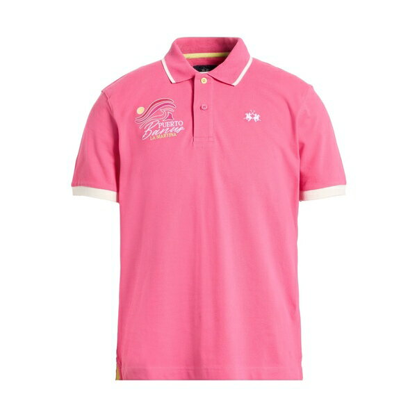 【送料無料】 ラ マルティーナ メンズ Tシャツ トップス Polo shirts Pink