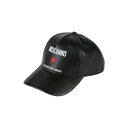 【送料無料】 モスキーノ メンズ 帽子 アクセサリー Hats Black