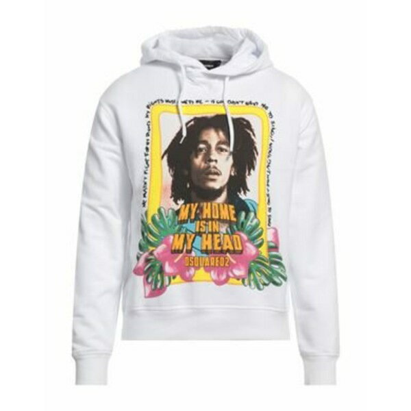 【送料無料】 ディースクエアード メンズ パーカー・スウェットシャツ アウター Sweatshirts White