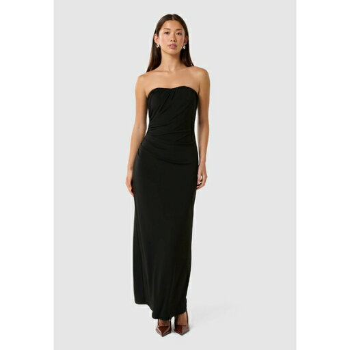 フォーエバー ニュー レディース ワンピース トップス FREESIA RUCHED COLUMN DRESS - Cocktail dress / Party dress - black フォーエバー ニュー レディース ワンピース トップス FREESIA RUCHED COLUMN DRESS - Cocktail dress / Party dress - black