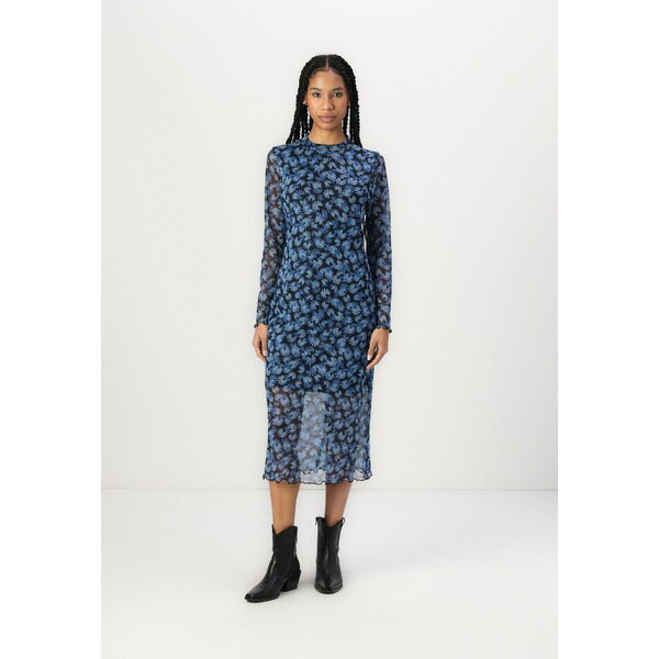 トム テイラー デニム レディース ワンピース トップス MIDI DRESS MOCK NECK - Day dress - blue