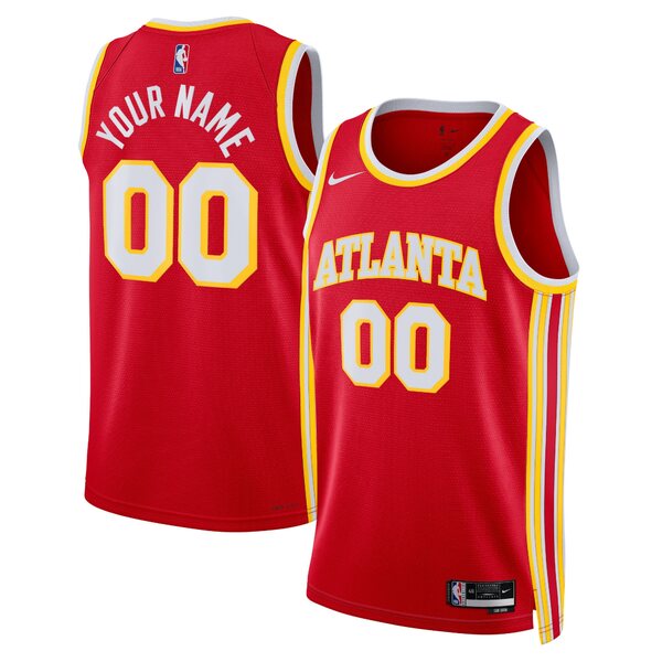 ナイキ メンズ ユニフォーム トップス Atlanta Hawks Nike Unisex Swingman Custom Jersey Red Icon Edition