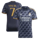 アディダス メンズ ユニフォーム トップス Vinicius Junior Real Madrid adidas 2023/24 Away Replica Player Jersey Navy