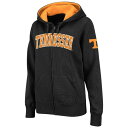 コロシアム レディース パーカー・スウェットシャツ アウター Tennessee Volunteers Stadium Athletic Women's Arched Name FullZip Hoodie Charcoal