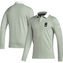 アディダス メンズ ポロシャツ トップス New England Revolution adidas 2023 Player Travel Long Sleeve Polo Gray