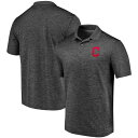 t@ieBNX Y |Vc gbvX Cleveland Indians Fanatics Branded Standard Bearer Space Dye Polo Charcoal